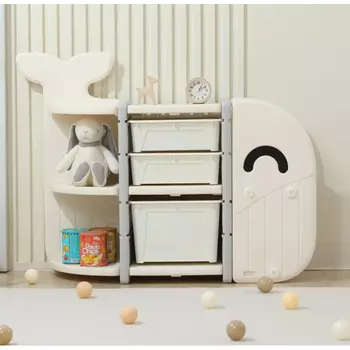 UNIX Kids Стеллаж UNIX Kids Whale (3 ящика) White