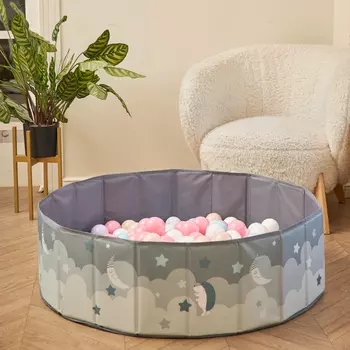 UNIX Kids Сухой бассейн для шариков UNIX Kids Moon 100 Grey (без шариков)