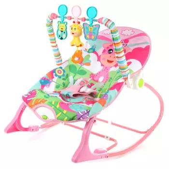 Ути Пути Шезлонг детский с игрушками Жирафик