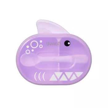 Uviton Тарелочка с крышкой и ложечкой Shark