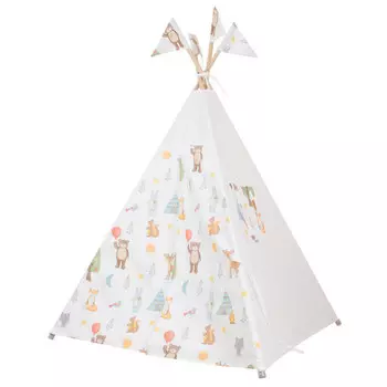 VamVigvam Большой вигвам Forest Party с окном и карманом + флажки 130x130