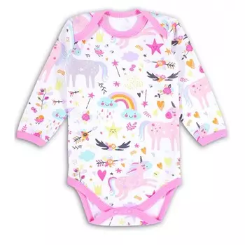 Веселый малыш Боди с длинным рукавом Единорожка