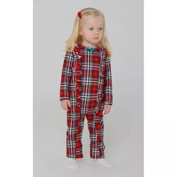 Веселый малыш Комбинезон нательный Маленькая леди Тартан