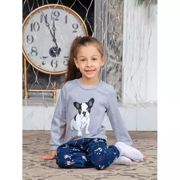 Веселый малыш Пижама для девочки Бульдожки