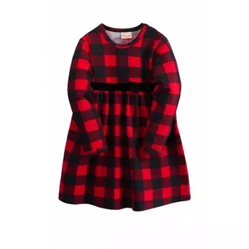 Веселый малыш Платье Клетка 8701