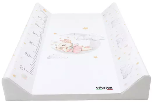 Vikalex Пеленальная доска №3 с ростомером Облачный Цирк Зайчик 79х45х10 см
