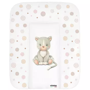 Vikalex Пеленальный матрасик №2 Мишкина Компания Котик 71х58х3 см