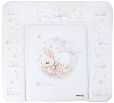 Vikalex Пеленальный матрасик №2 Облачный Цирк Зайчик 80х71х3 см
