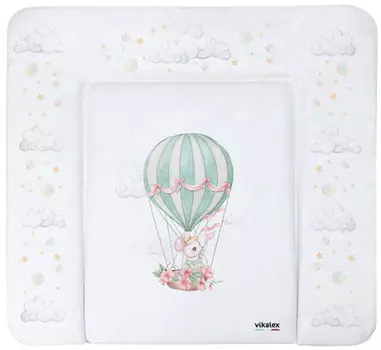 Vikalex Пеленальный матрасик №2 Облачный Цирк Мышка 80х71х3 см