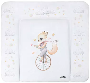 Vikalex Пеленальный матрасик №2 Облачный Цирк Лисичка 80х71х3 см