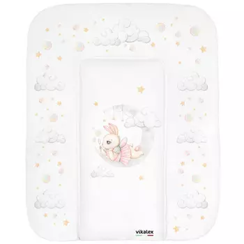 Vikalex Пеленальный матрасик №2 Облачный Цирк Зайчик 71х58х3 см