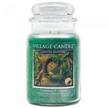 Village Candle Ароматическая свеча большая Кардамон и Кипарис