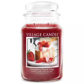 Village Candle Ароматическая свеча большая Клубничный Торт