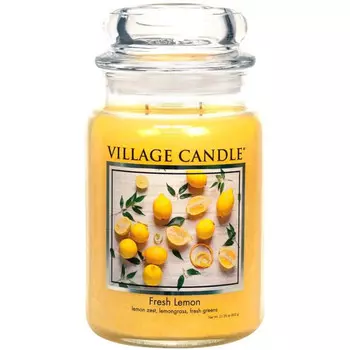 Village Candle Ароматическая свеча большая Лимонный Фреш