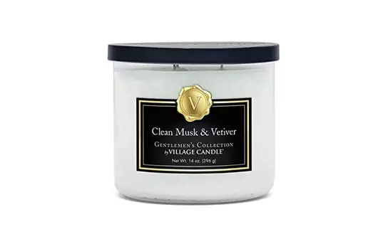 Village Candle Ароматическая свеча Мускус и Ветивер чаша, средняя