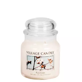 Village Candle Ароматическая свеча средняя Хлопок и Лен
