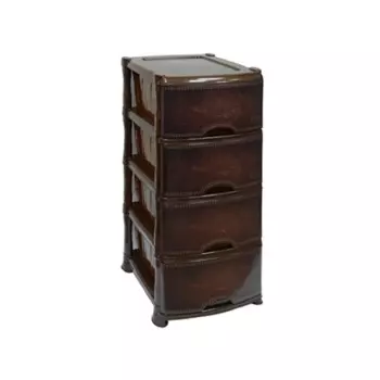 Виолет Комод 4-х секционный с декором 95х47х39см Кожа