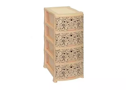 Violet Комод 4-х секционный с декором Элегант