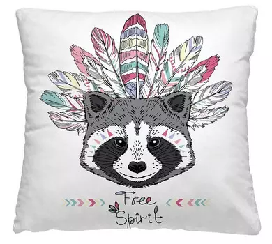 Волшебная Ночь Подушка-думка Енот 40x40 см