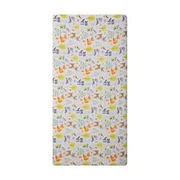 Вомбатик Простыня на резинке универсальная Лесные звери 90х200х25