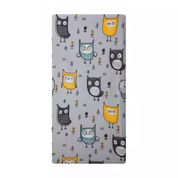 Вомбатик Простыня на резинке универсальная Совята 90х200х25