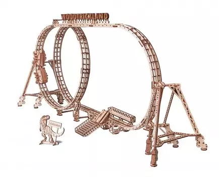 Wood Trick Механическая деревянная сборная модель Большие Американские горки