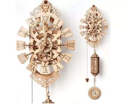 Wood Trick Механическая сборная модель Маятниковые часы (251 деталь)