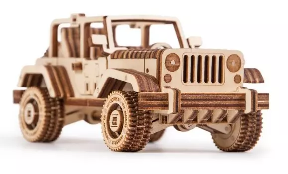 Wood Trick Механический 3D-пазл Сафари Джип