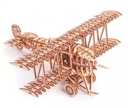 Wood Trick Механический 3D-пазл Самолет