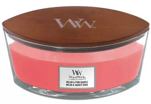 WoodWick Ароматическая свеча эллипс Дыня &amp; Розовый кварц