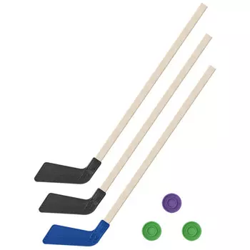 Задира-плюс Детский хоккейный набор 2 Клюшки 80 см и 3 шайбы