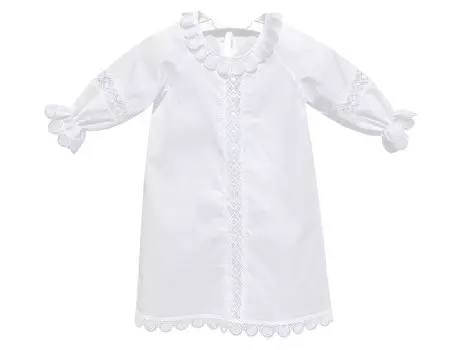 Золотой Гусь Крестильный набор Муслин с гипюром 3 предмета