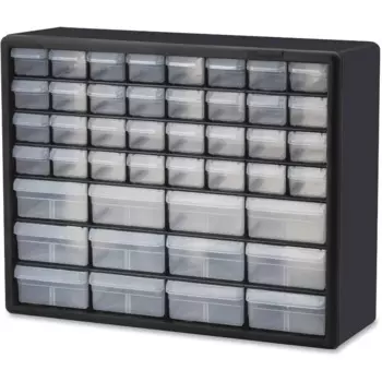 0144 44-выдвижной пластиковый ящик для хранения для организации гаража, учителя ящика для инструментов, органайзер для макияжа и многого другого, черный