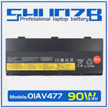 01AV477 Аккумулятор для ноутбука Lenovo ThinkPad P50 P51 P52 00NY490 00NY491 00NY492 SB10H45075 SB10H45076 SB10H45077 SB10H45078 11,4 В
