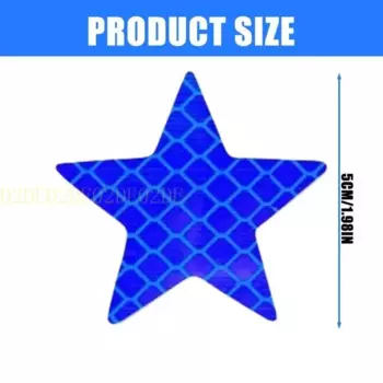 02de 6pcs отражающие звездные наклейки с самоклеиванием для ночного вождения.