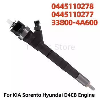 0445110278 33800-4A600 Новая форсунка дизельного топлива для двигателя KIA Sorento 2.5D Hyundai D4CB 0445 110 278