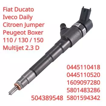 0445110520 0445110418 Новая форсунка дизельного топлива для Fiat Ducato Iveco Daily Citroen Peugeot 2.3D 5801594342 504389548