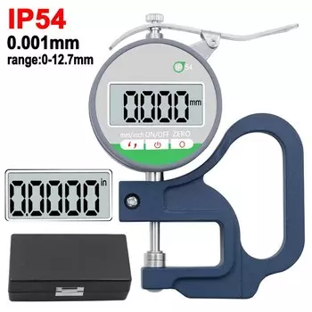 0,001 мм 0-12,7 мм высокоточный цифровой толщиномер IP54 водонепроницаемый и пылезащитный сенсорный экран электронный микрометр