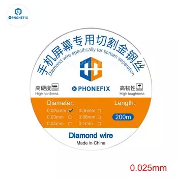 0,025 0,03 0,04 0,06 0,08 0,1 мм молибденовая проволока Линия резки ЖК-дисплея для Iphone Samsung Стеклянный экран Разделитель Мобильный ремонт