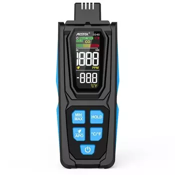 0-1000PPM цветной двойной дисплей, цифровой измеритель CO, термометр, мелодия, сигнализация, хранение данных, модуль детектора угарного газа, датчик