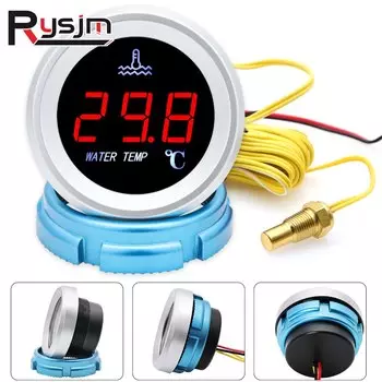 0-120 Датчик температуры воды с предупреждающей сигнализацией, датчик температуры автомобиля, 1/8NPT, 52 мм, измеритель температуры воды для автогрузовика 12 В/24 В