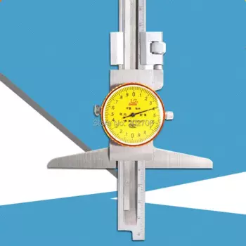 0-150 мм 0-200 мм 0-300 мм 0,02 мм нержавеющая сталь датчик глубины циферблата штангенциркуль для измерения глубины
