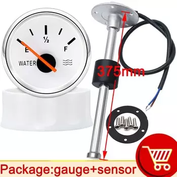 0-190 Ом, 52 мм, датчик уровня воды с датчиком уровня воды, измеритель уровня воды с красной подсветкой, индикатор резервуара, датчик 100-500 мм