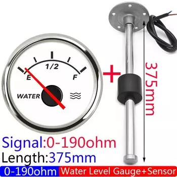 0-190 Ом 52 мм датчик уровня воды для датчика уровня воды 100-600 мм указатель измеритель уровня в резервуаре для воды с красной подсветкой на заказ
