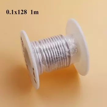 0,1x32 0,1x80 0,1x120 0,1x200 /280 нитка, литой провод 0,1 мм, многожильный полиэфирный Шелковый обмотанный медный коридорный обмотанный провод
