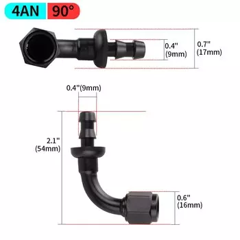 0/45/90/180 градусов AN4/AN6/AN8/AN10/AN12 Прямой женский поворотный фитинг для нажимного замка, фитинг для конца шланга, комплект адаптеров для масляного топливного шланга