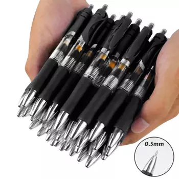 0.5mm Bullet Nib Gel Pen Set Pen Fine Line Office Accessories for Writing Korean Stationery Back To School Stationery Supplies