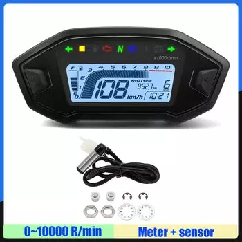 10000 об/мин универсальный мотоцикл 7 цветов светодиодный спидометр цифровой мотор приборная панель одометр тахометр для 2 4 цилиндров на заказ