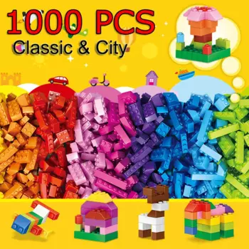 1000 шт., Детский конструктор «Город»