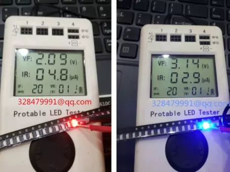 (1000 шт./лот) SMD LED 1206SMD светодиод красный и синий цвет светодиод Высокая яркость светоизлучающая трубка 1209 красный синий 3,2*2,7 Everlight